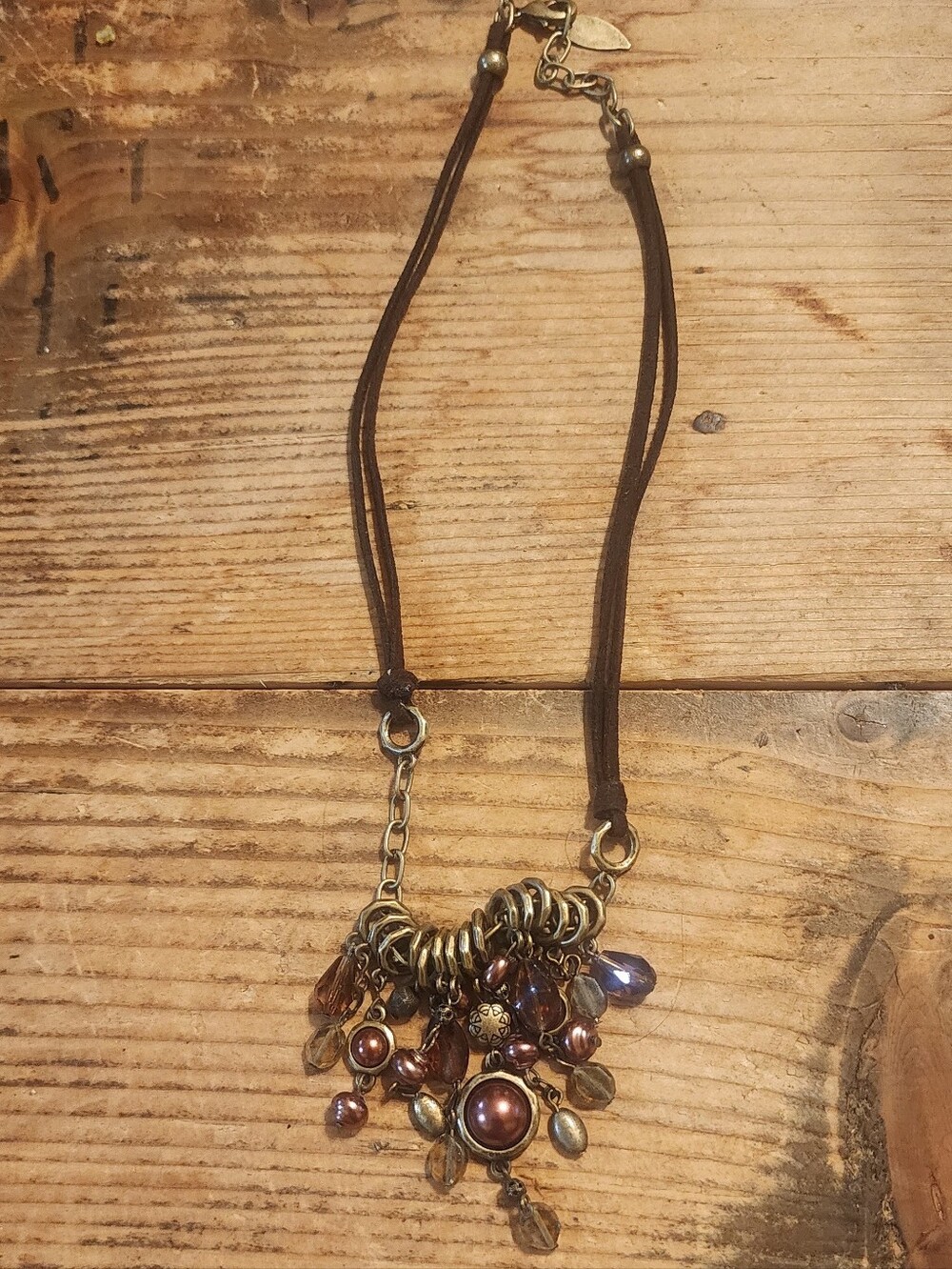 Boho Brown Beaded Pendant Necklace - Coldwater Creek